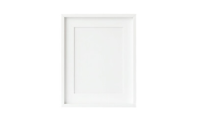 Minimalist White Picture Frame for Art Display in Modern Home Decor on transparent background