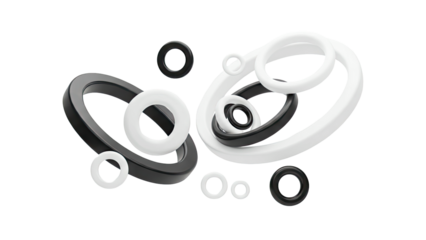 Black and White Rings