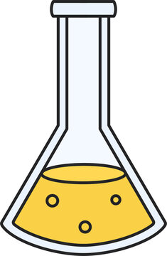 vector illustration of a laboratory flask