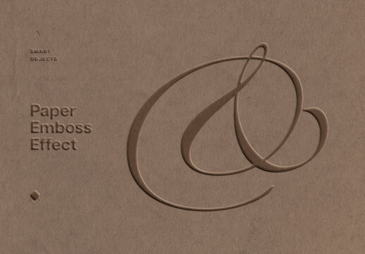 Embossed Paper Logo Mockup