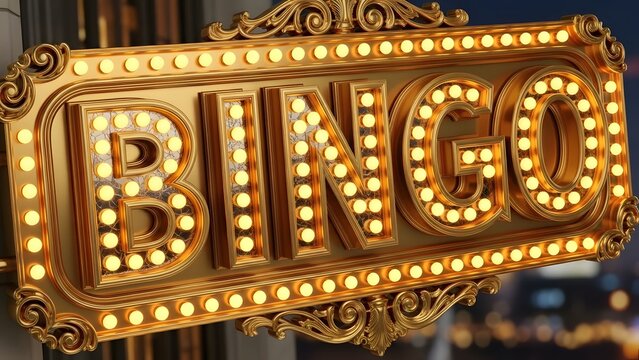 Illuminated bingo sign