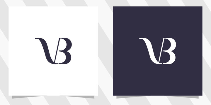 letter vb bv logo design vector