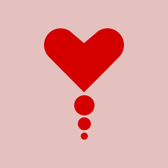 Valentine's Day heart icon symbol