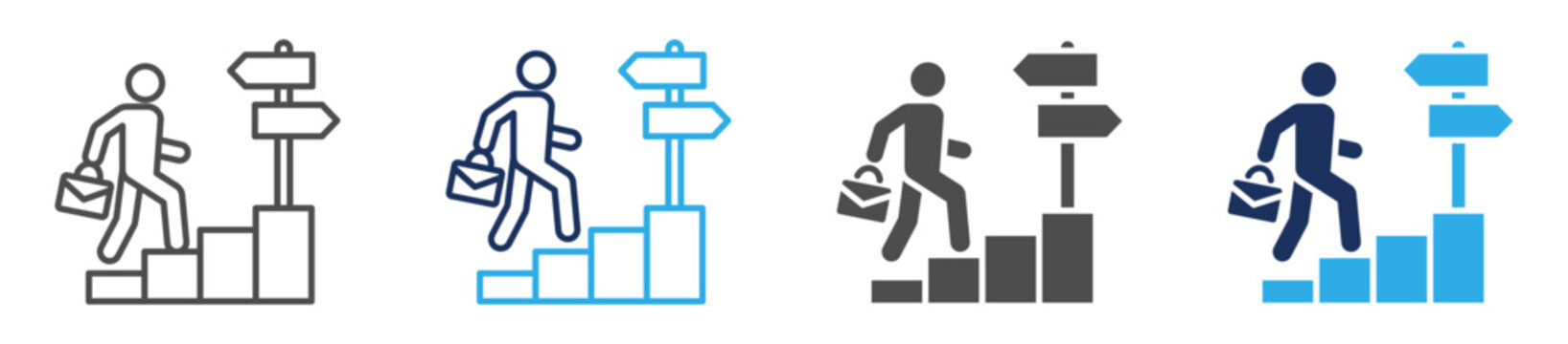 career turnaround icon sheet with multi style