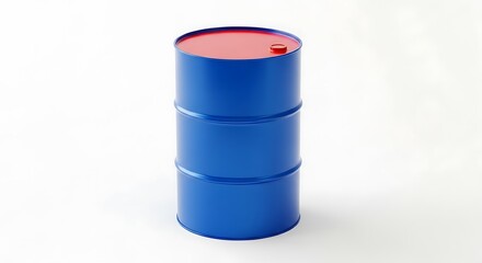 Blue Oil Drum - Industrial Storage and Resource Container.