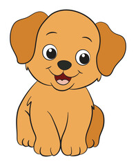 Obraz premium Smiling little dog isolated on white background