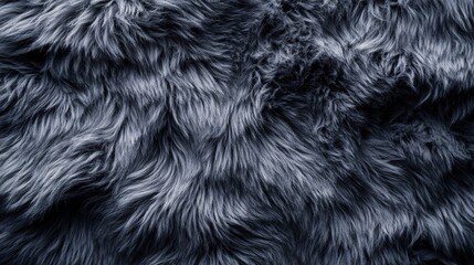 A luxurious, deep gray faux fur texture creates a soft, tactile background for studio photography. Its fluffy, chaotic strands offer a rich, detailed surface perfect for fashion or home decor concepts