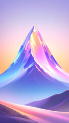 ethereal fog wraps around the lower flanks of the volcano mountain