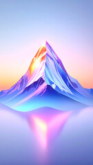 ethereal fog wraps around the lower flanks of the volcano mountain