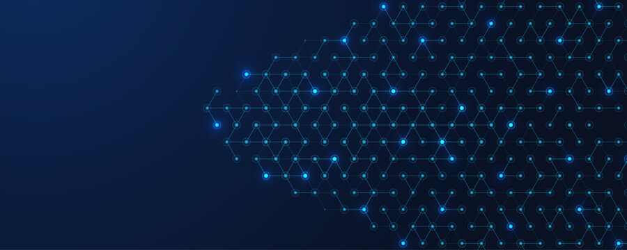 Abstract digital blockchain cube blocks concept. 3D big data cubes quantum computer technology idea. Artificial intelligence data core cubes design element