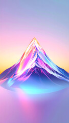 ethereal fog wraps around the lower flanks of the volcano mountain