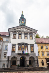 Fototapeta premium Ljubljana Town Hall at the Town Square, Slovenia