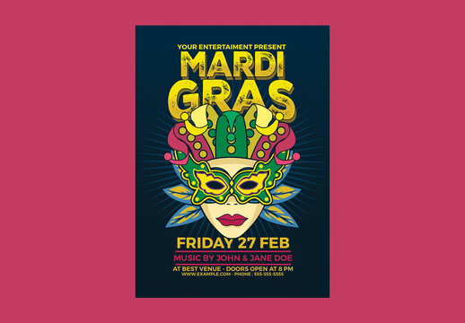 Mardi Gras Party Flyer