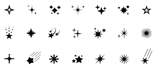 Sparkle star icons set star icon   sparkle icon, Sparkle vector icons set Star vector icons  Stars collection. Star vector icons.