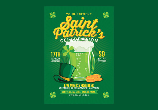 Saint Patrick Celebration Flyer