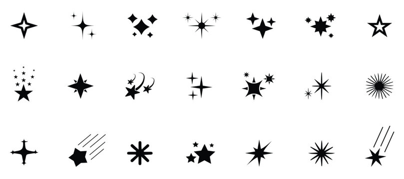  Sparkle star icons set star icon   sparkle icon, Sparkle vector icons set Star vector icons  Stars collection. Star vector icons.