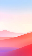 dreamy landscape with smooth, flowing color gradients. A red, orange and blue
