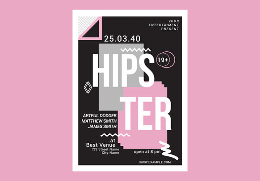 Minimal Hipster Poster Flyer