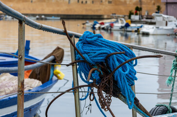 Boats in a harbor, Biterte, Tunisia