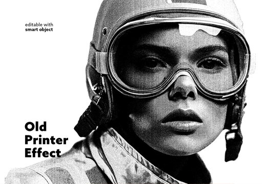 Old Printer Photo Effect