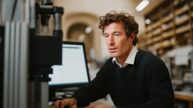 A metallurgy research lab testing tensile strength of steel samples using a universal testing machine, generating precise data for structural and industrial applications. cinematic color