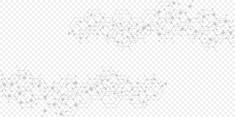 Structure molecule and communication Dna, atom, neurons. Science concept for your design. Connected lines with dots. Medical, technology, chemistry, science background. illustration.