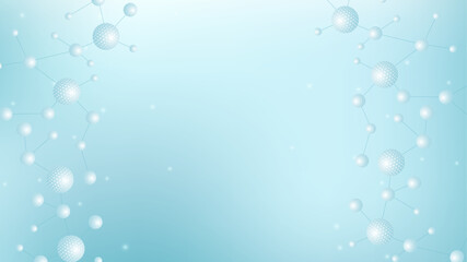 Molecular structure and genetic engineering, atom, neural network, neurons, DNA molecule. Scientific research concept for healthcare, medical, technology, chemistry, science template presentation