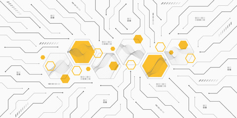 Circuit board digital abstract background. Motherboard technology texture design. AI semiconductor and computer processor on tech bg. Vector illustration