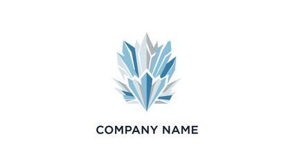Blue Leaf Logo Design Element.