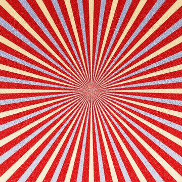 Vector retro rays background with grudge texture.