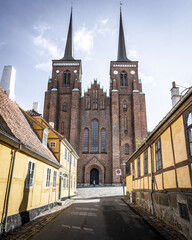View Majestic Red Brick Cathedral