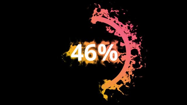 The circle loading screen is orange pink with an fire effect