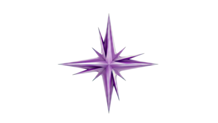 Purple Abstract Starburst Shape