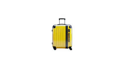 Yellow Hardshell Suitcase with Black Accents