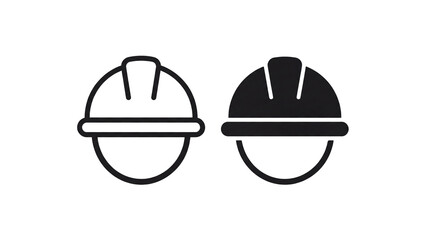 Fototapeta premium Construction Helmet Safety Hard Hat Icon Isolated Transparent Background, PNG