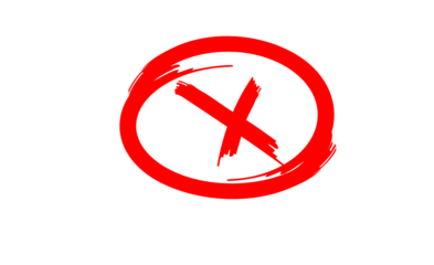 PNG cross no entry sign