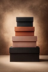 Sleek gift boxes stacked symmetrically, perfect for high-impact banner designs