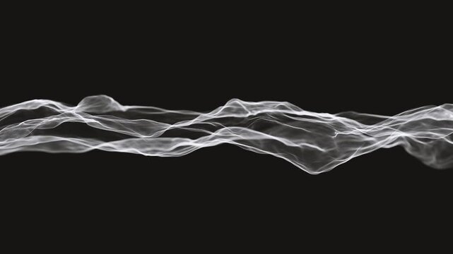 Digital Mesh Tech Looping Background
Animation of an abstract background of a black and white digital mesh with fractal surface waving
