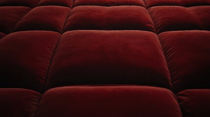 Fototapeta premium Close up of dark red velvet geometric pattern