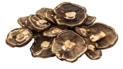 Fresh Portobello mushrooms isolated on white background