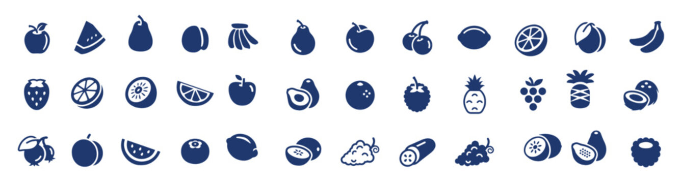 fruit icons vector design 