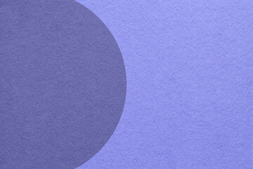 Blue and pastel violet paper texture background with semicircle and copy space for banner, presentation, template