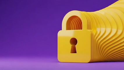 Bright yellow padlock symbolizing security and protection against unauthorized access
