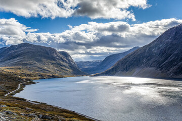 Scenic view over the Geiranger Fjord, Norway