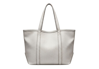 Canvas tote bag isolated on transparent background