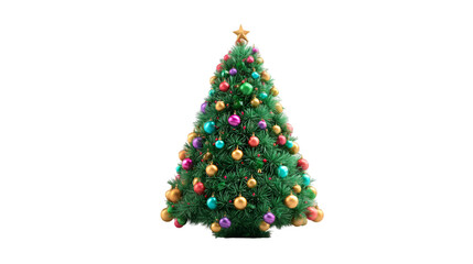 Holiday Christmas Tree Decoration Isolated on Dark Background