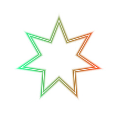 Obraz premium Glowing blue star shape isolated on transparent background