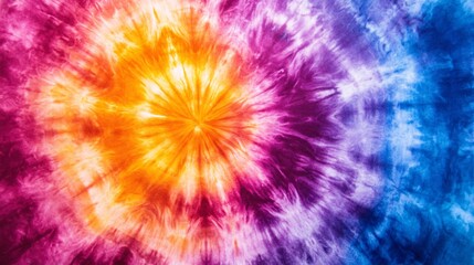 Vibrant tie dye patterns create a bright background with chaotic colorful swirls and folds, perfect for adding a pop of color and energy to any design or project.