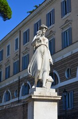 Obraz premium View of Sculpture of the abundance piazza del Popolo in Rome