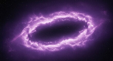 Abstract purple cosmic nebula and swirling energy formation in deep space, a gateway to the unknown